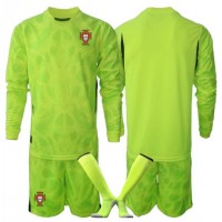 Stroje piłkarskie Portugalia Bramkarskie Koszulka Podstawowej dla dzieci MŚ 2026 Długi Rękaw (+ szorty)